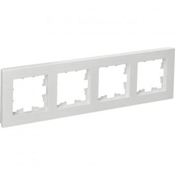 4-местная рамка IEK Brite ру-4-бр белый рифленый BR-M42-51-K01 4-местная рамка IEK Brite ру-4-бр белый рифленый BR-M42-51-K01