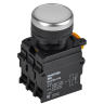 Кнопка с подсветкой и фиксацией IEK MASTER d=22мм 1NO+1NC белая MI-BT60-11TD-3-11-K01