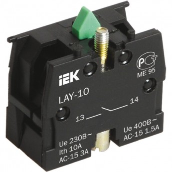 Контактный блок 1з для серии IEK LAY5 - BDK21 Контактный блок 1з для серии IEK LAY5 - BDK21