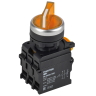 Переключатель с подсветкой на 2 положения IEK MASTER 1NO+1NC жёлтый MI-SW60-11XD-3-14-2-K05