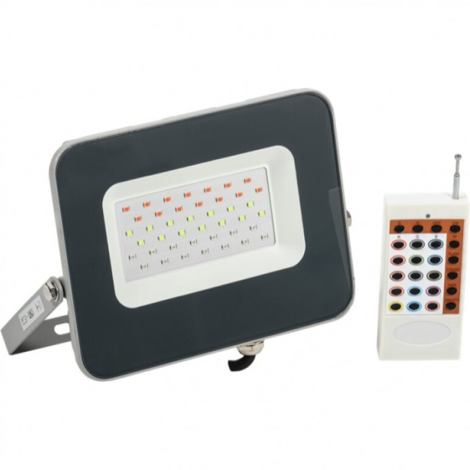 Прожектор светодиодный IEK СДО 07-30RGB multicolor IP65 серый - LPDO7RGB-01-30-K03 Прожектор светодиодный IEK СДО 07-30RGB multicolor IP65 серый - LPDO7RGB-01-30-K03