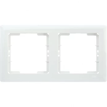 Рамка 2-местная горизонтальная IEK РГ-2-ББ BOLERO белый - EMB20-K01