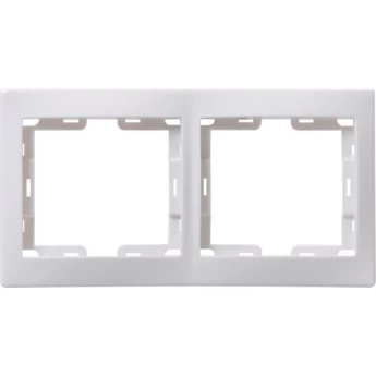 Рамка 2-местная горизонтальная IEK РГ-2-КБ КВАРТА белый - EMK20-K01-DM