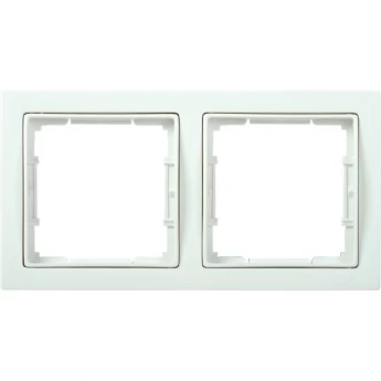 Рамка 2-местная квадратная IEK РУ-2-ББ BOLERO Q1 белый - EMB22-K01-Q1