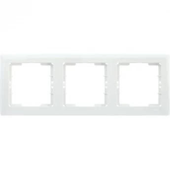 Рамка 3-местная горизонтальная IEK РГ-3-ББ BOLERO белый - EMB30-K01