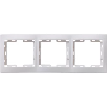 Рамка 3-местная горизонтальная IEK РГ-3-КБ КВАРТА белый - EMK30-K01-DM