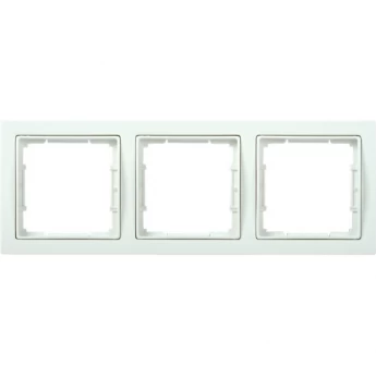 Рамка 3-местная квадратная IEK РУ-3-ББ BOLERO Q1 белый - EMB32-K01-Q1