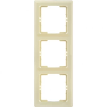 Рамка 3-местная вертикальная IEK РВ-3-БК BOLERO кремовый - EMB31-K33
