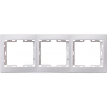 Рамка 3-местная вертикальная IEK РВ-3-КБ КВАРТА белый - EMK31-K01-DM