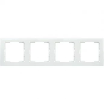 Рамка 4-местная горизонтальная IEK РГ-4-ББ BOLERO белый - EMB40-K01