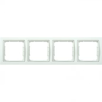 Рамка 4-местная квадратная IEK РУ-4-ББ BOLERO Q1 белый - EMB42-K01-Q1