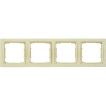 Рамка 4-местная квадратная IEK РУ-4-БК BOLERO Q1 кремовый - EMB42-K33-Q1
