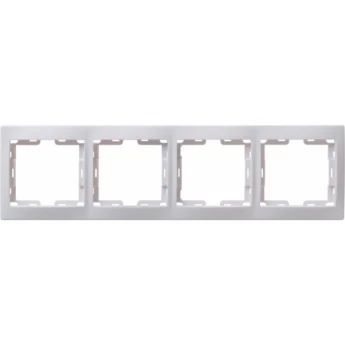 Рамка 4-местная вертикальная IEK РВ-4-КБ КВАРТА белый - EMK41-K01-DM
