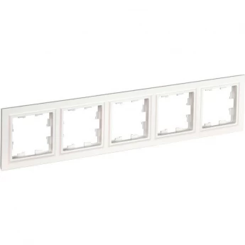 Рамка 5-м IEK BRITE РУ-5-БрБ белая BR-M52-K01